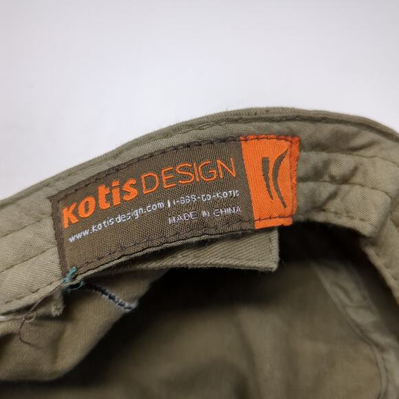 Kotis Design Slideback Cadet Army Cap Green One Size Logo Patch Outdoor - Picture 9 of 9